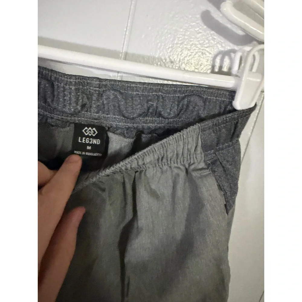 LEG3ND Athletic Shorts Mens Medium Gray Elastic‎ Waist Active Workout Training